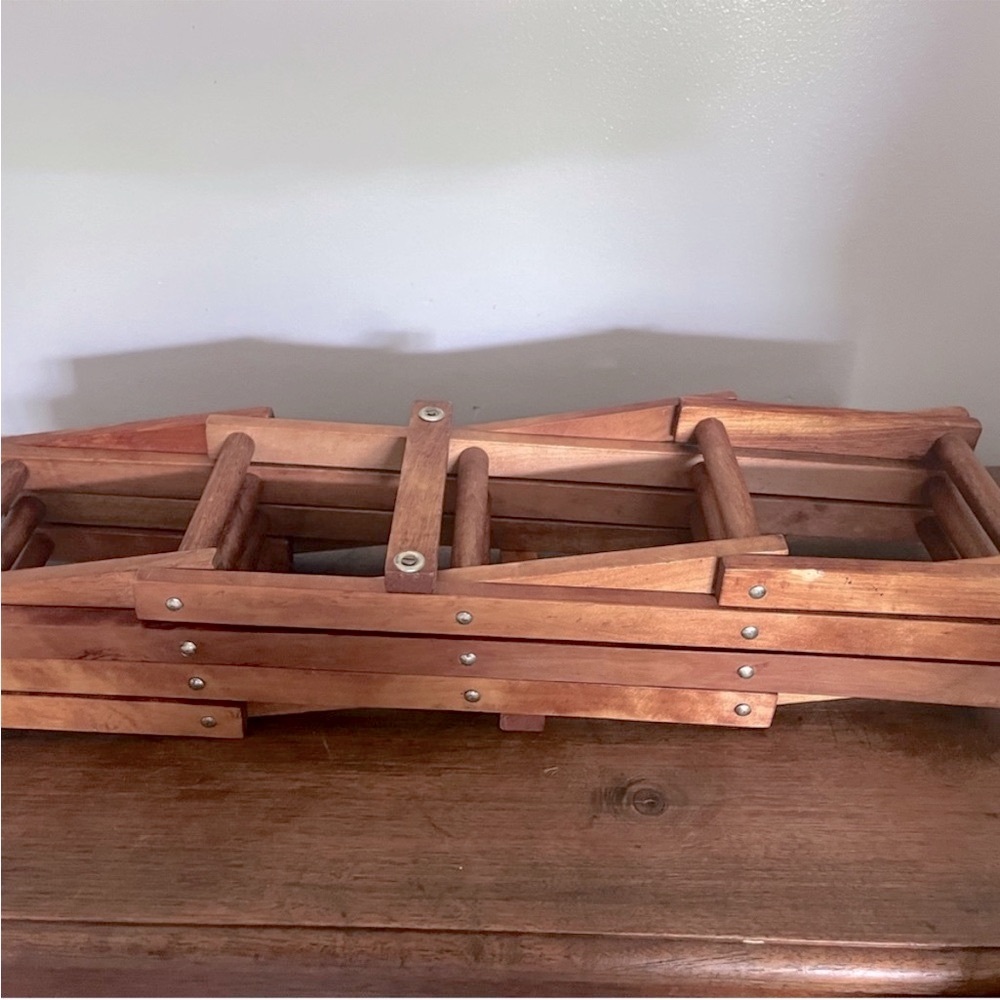 🍷Wine Rack Foldable Accordion Style Wooden Vintage Bottle Holder for 10🍷 - Picture 8 of 8
